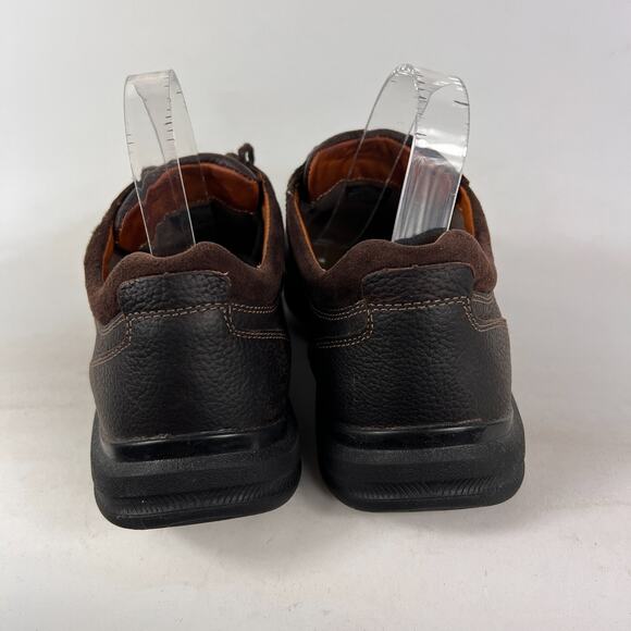 LLbean loafers shoes mens size 10.5 brown pebbled leather lace up office minimal main image 7